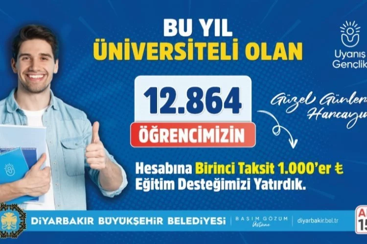 Diyarbakır Büyükşehir'den üniversitelilere eğitim desteği
